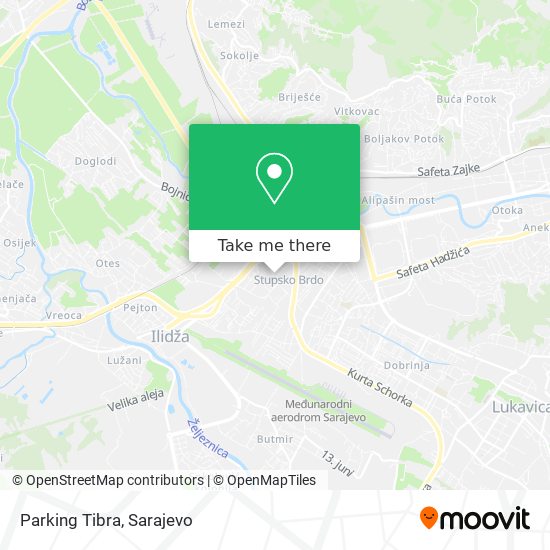 Parking Tibra map