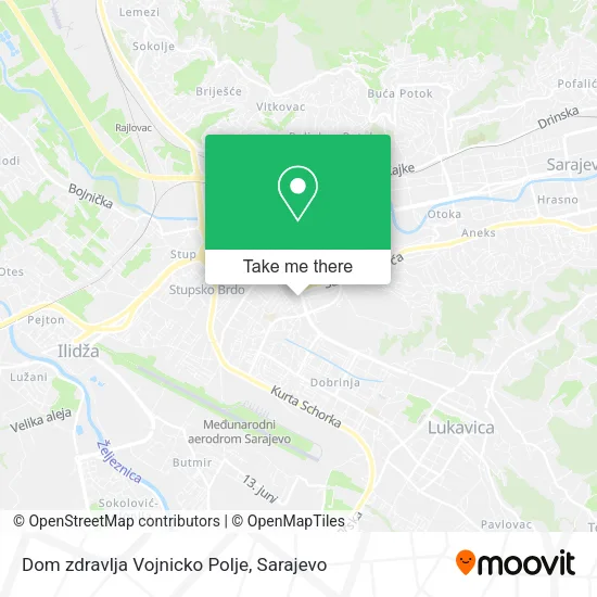 Dom zdravlja Vojnicko Polje map