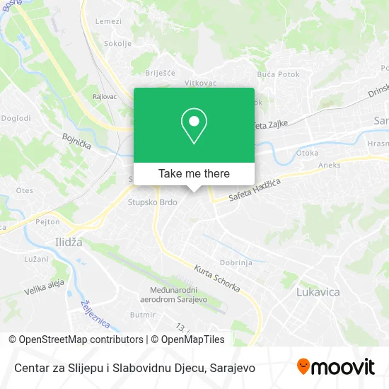 Centar za Slijepu i Slabovidnu Djecu map