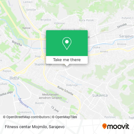 Fitness centar Mojmilo map