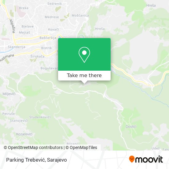 Parking Trebević map