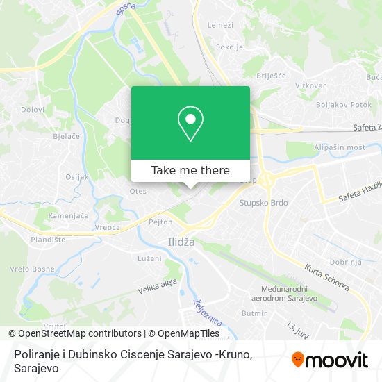 Poliranje i Dubinsko Ciscenje Sarajevo -Kruno map