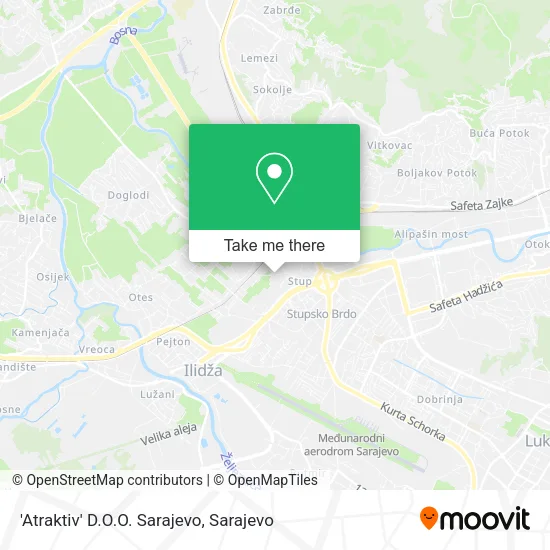 'Atraktiv' D.O.O. Sarajevo map