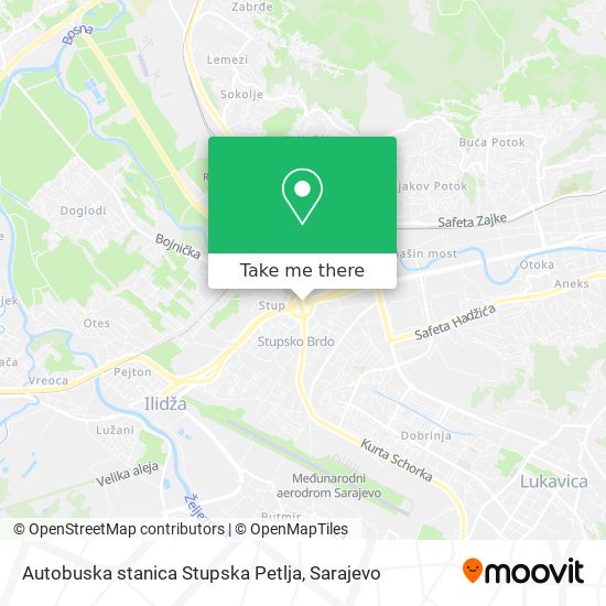 Karta Autobuska stanica Stupska Petlja