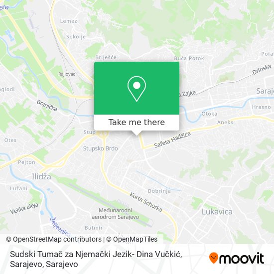 Sudski Tumač za Njemački Jezik- Dina Vučkić, Sarajevo map