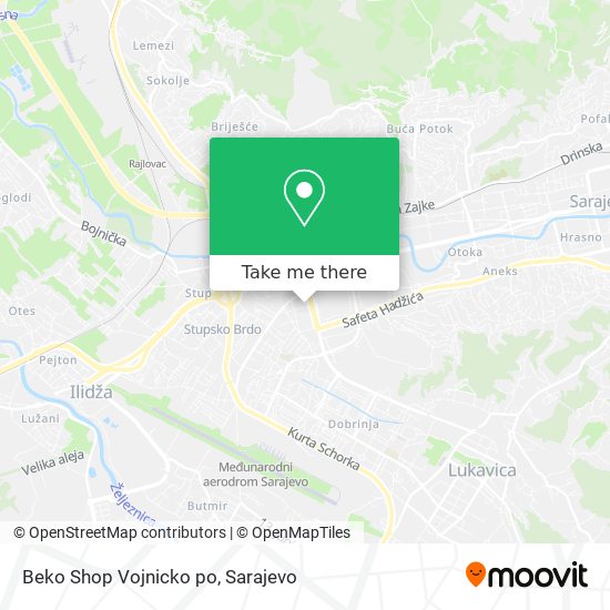 Beko Shop Vojnicko po map