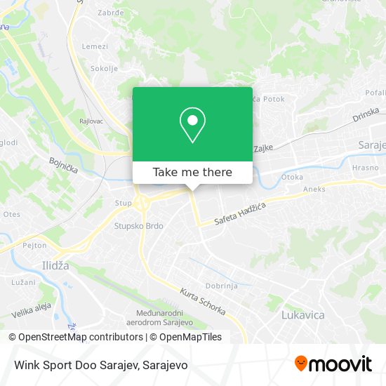 Wink Sport Doo Sarajev map