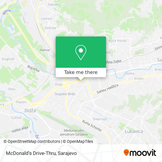 Karta McDonald's Drive-Thru