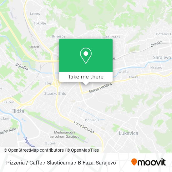 Pizzeria / Caffe / Slastičarna / B Faza map