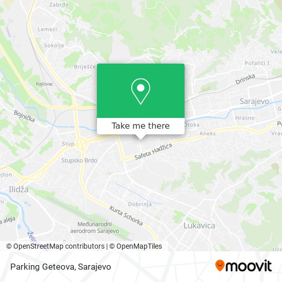 Parking Geteova mapa