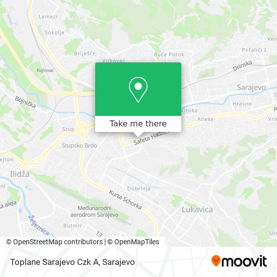 Toplane Sarajevo Czk A map