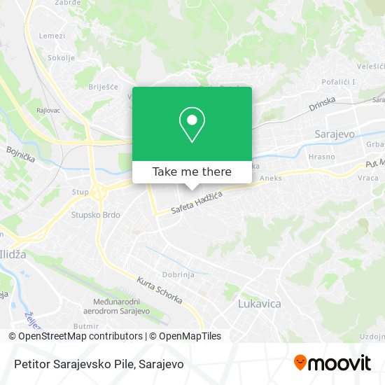 Petitor Sarajevsko Pile map
