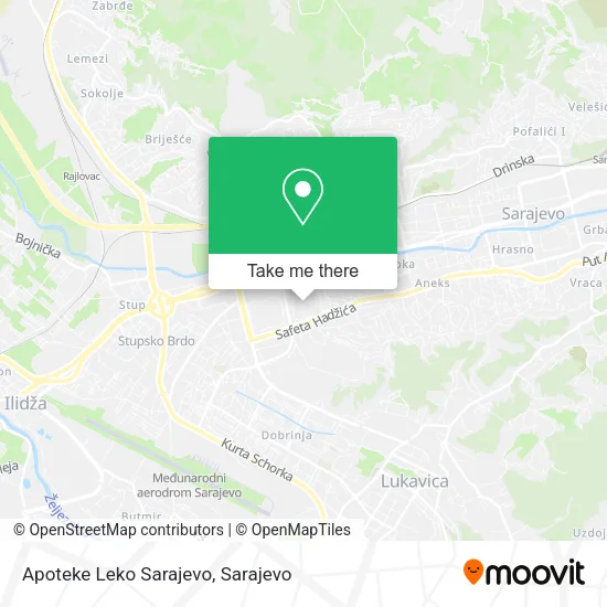 Apoteke Leko Sarajevo map