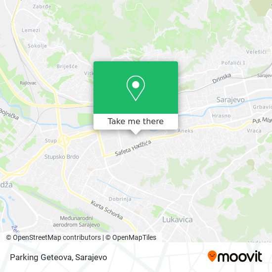 Parking Geteova mapa