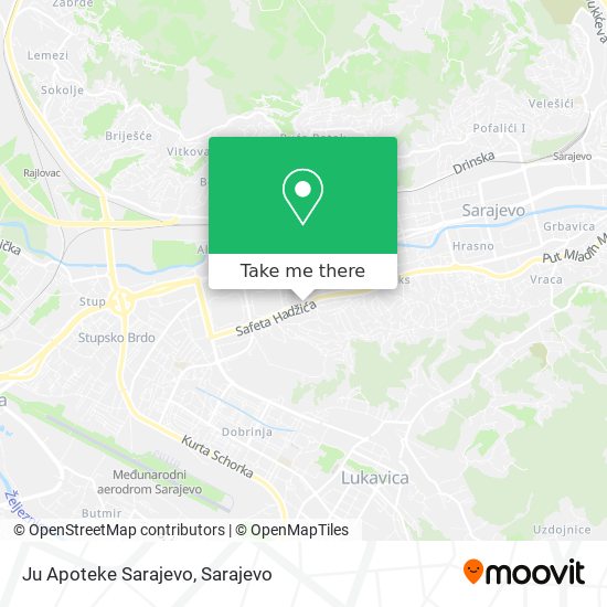 Ju Apoteke Sarajevo map