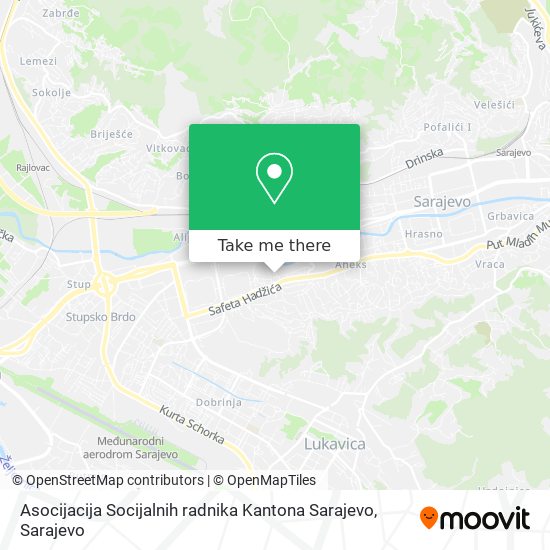 Asocijacija Socijalnih radnika Kantona Sarajevo map