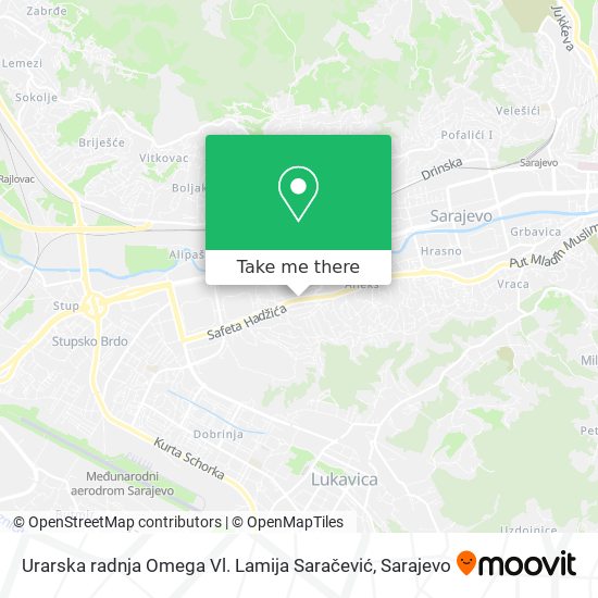 Urarska radnja Omega Vl. Lamija Saračević map