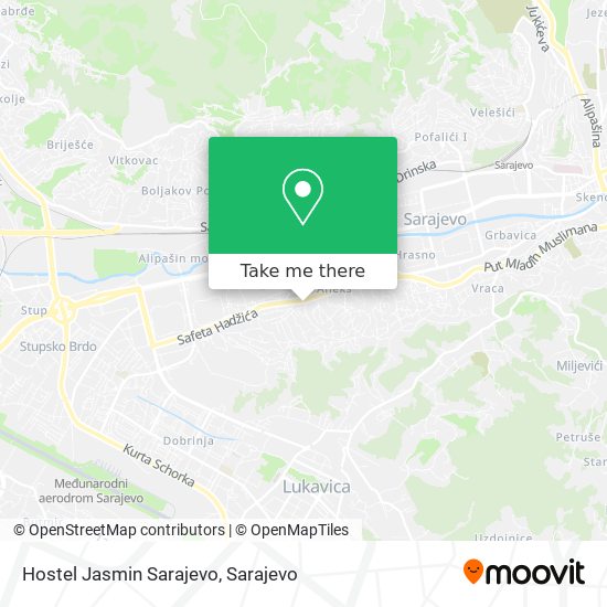 Hostel Jasmin Sarajevo map