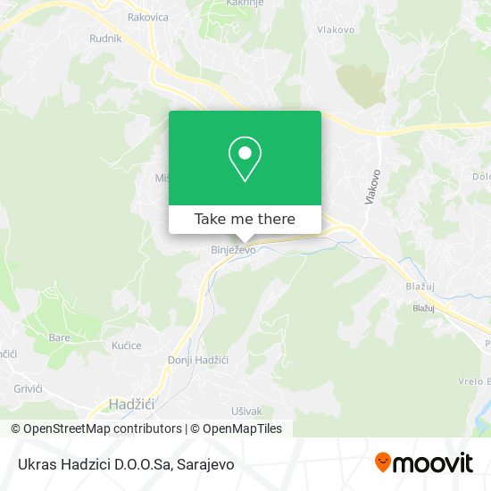 Ukras Hadzici D.O.O.Sa map