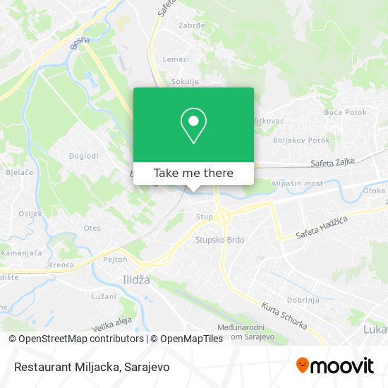 Restaurant Miljacka map