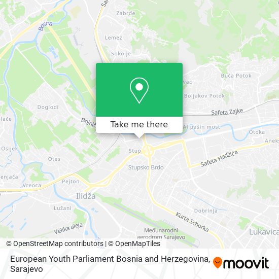 European Youth Parliament Bosnia and Herzegovina map