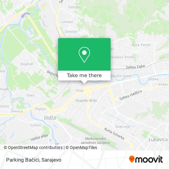 Parking Bačići map