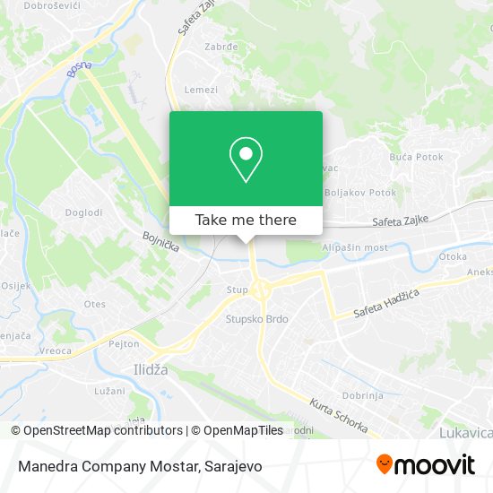 Manedra Company Mostar map