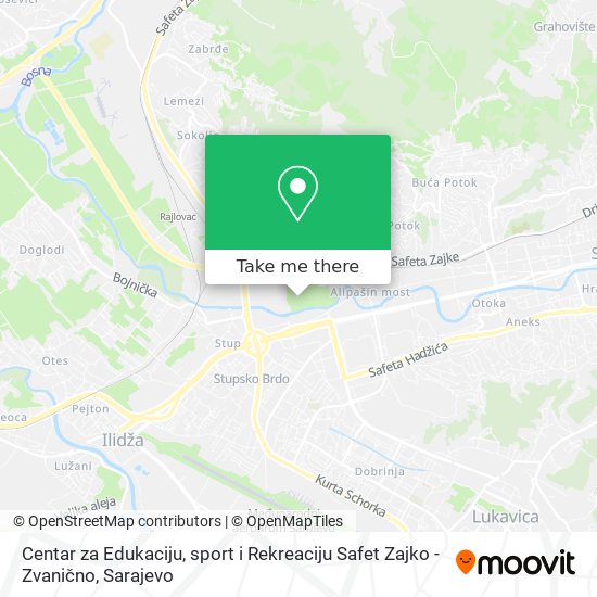 Centar za Edukaciju, sport i Rekreaciju Safet Zajko - Zvanično map