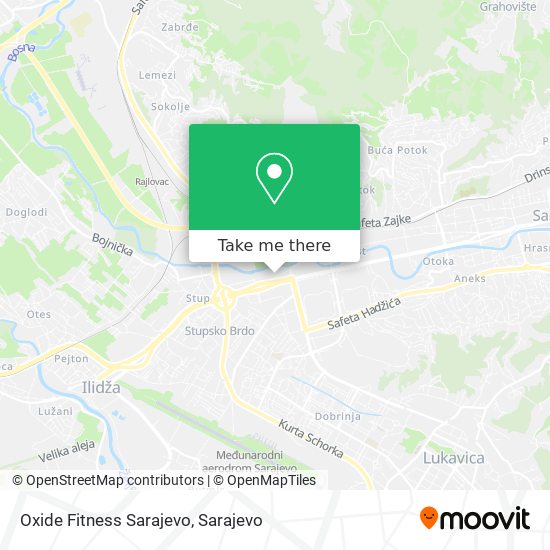 Oxide Fitness Sarajevo map