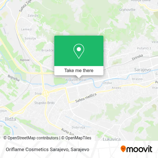 Oriflame Cosmetics Sarajevo map