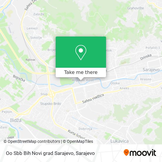 Oo Sbb Bih Novi grad Sarajevo map