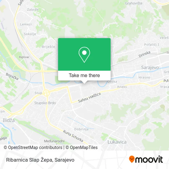 Ribarnica Slap Žepa map