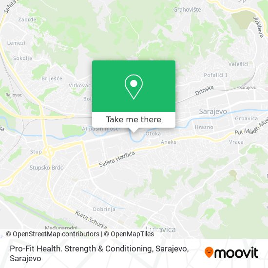 Pro-Fit Health. Strength & Conditioning, Sarajevo map