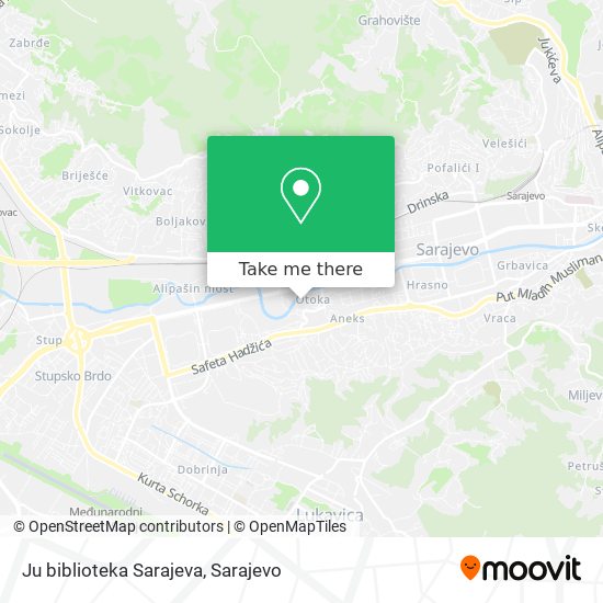 Ju biblioteka Sarajeva map