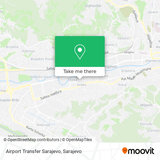 Airport Transfer Sarajevo mapa