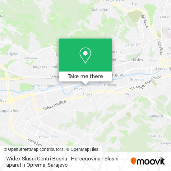 Widex Slušni Centri Bosna i Hercegovina - Slušni aparati i Oprema mapa