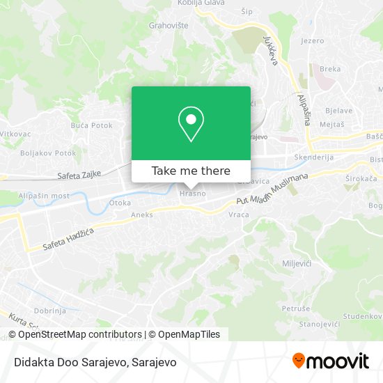 Didakta Doo Sarajevo mapa