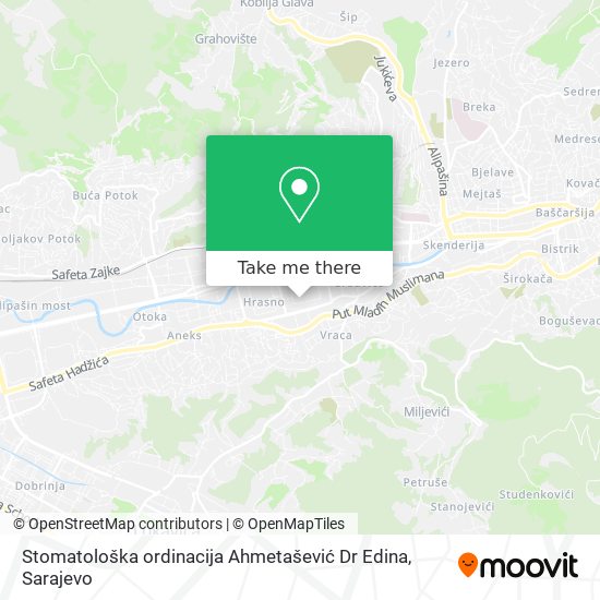 Stomatološka ordinacija Ahmetašević Dr Edina map