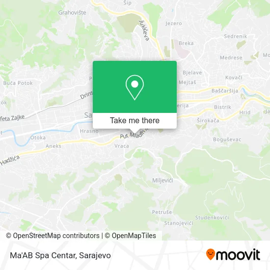 Ma'AB Spa Centar mapa