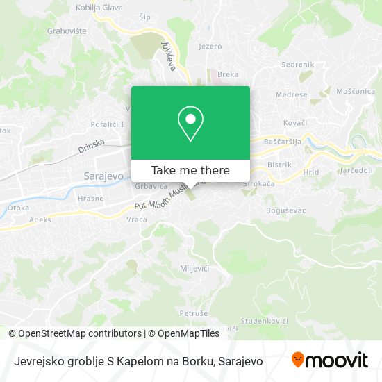 Jevrejsko groblje S Kapelom na Borku mapa