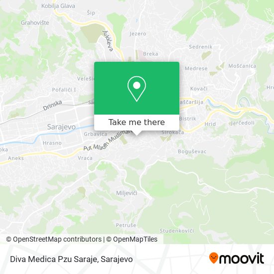Diva Medica Pzu Saraje map