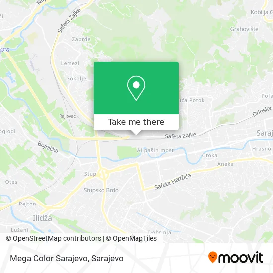 Mega Color Sarajevo map