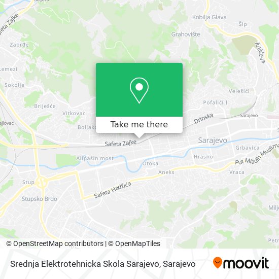 Srednja Elektrotehnicka Skola Sarajevo map