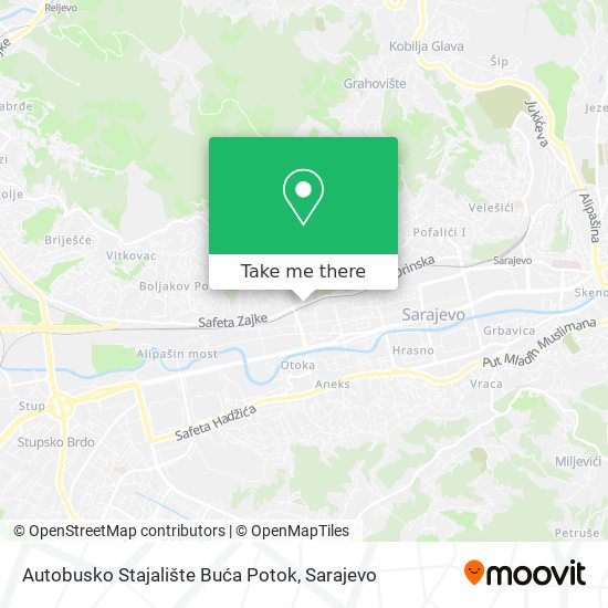Autobusko Stajalište Buća Potok map