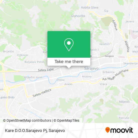 Kare D.O.O.Sarajevo Pj map