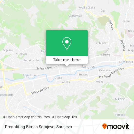 Presofiting Bimas Sarajevo map