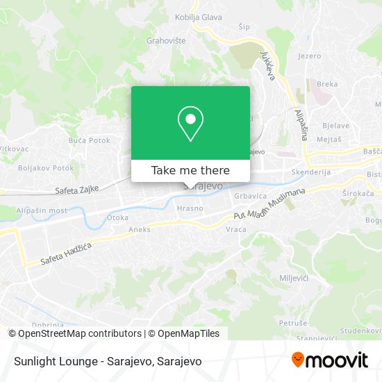 Sunlight Lounge - Sarajevo mapa