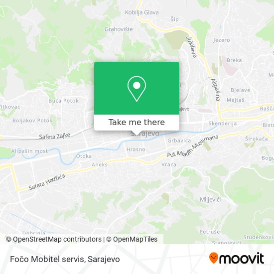 Fočo Mobitel servis map