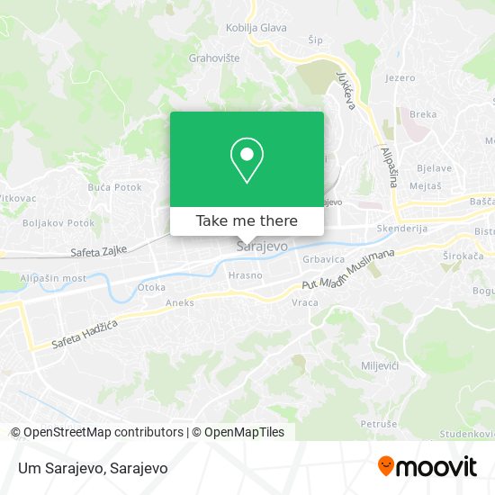 Um Sarajevo map