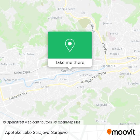 Apoteke Leko Sarajevo map